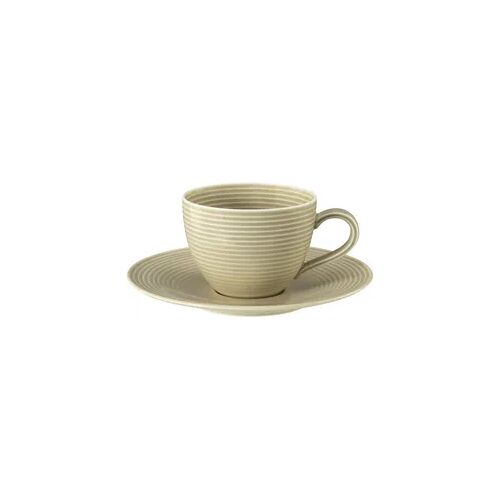 Kaffeetasse 2-tlg. mit Relief - Seltmann Weiden Beat - Dekor Sandbeige - 1 Set
