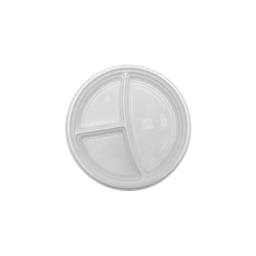 Teller Mehrweg PP 3-geteilt Ø 22 cm ohne Anfasser weiß