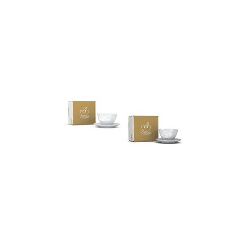 Tassen-Set 2-tlg. - jeweils 200 ml - FIFTYEIGHT Kaffeetasse - Dekor Weiß - 1 Set
