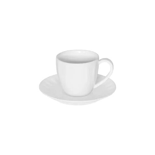 Kaffeetasse und Untertasse Emma 10 cl x6 - Weiß Rund Porzellan Table Passion 9x cm