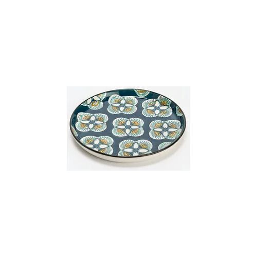 Dessertteller Imany blau 21 cm x6 - Dekor Rund Steingut Amadeus 21x21 cm