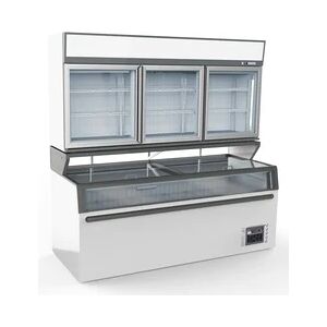 Chefgastro Wandtiefkühlung weiss 3 Glastüren BxTxH 2104x890x2102mm