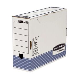 Bankers Box Archivbox R-Kive Prima (80mm) 0026401 weiß/blau