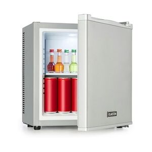 Klarstein Secret Cool Mini-Kühlschrank Mini-Bar 13l 22dB 2 Etagen Silber-Metallic