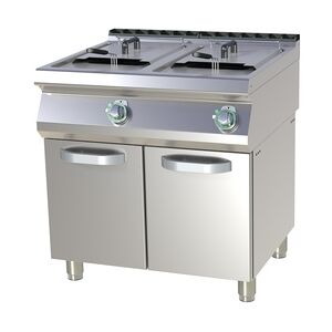 Gastro Elektro Fritteuse Friteusse Standgerät Unterbau 2x13 Liter 800x730x900 mm 50-190°C 19,8 kW