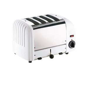 Gastronoble Dualit Toaster 40355 - weiß - 4 Schlitze - Ausziehbare Krümelschale