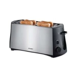 Cloer 3719 Toaster 4 Scheibe(n) 1380 W Schwarz, Edelstahl