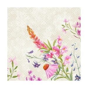 DUNI Klassik Serviette 40x40cm 1/4F. Floret