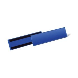 Durable Etikettenhalter, 1/3 DIN A4, Querformat, Rückseite magnetisch, PP, blau