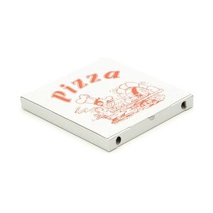 KK Verpackungen 5600 Pizzakartons 290 x 290 x 30 mm Pizzaschachteln Motiv Verpackungen weiß