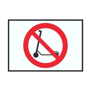 E- Scooter Abstellen verboten Symbol Schild Elektro -Tretroller Roller A3 (297x420mm)