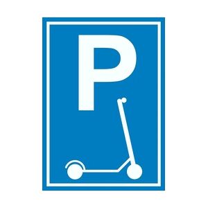 P Parkplatz E- Scooter Schild A3 (297x420mm)