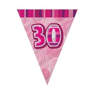 30. Geburtstag  Wimpelkette pink