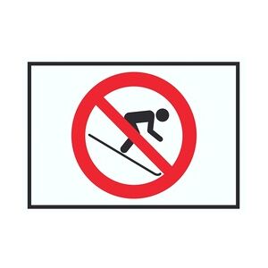 Ski fahren verboten! Symbol Schild A1 (594x841mm)