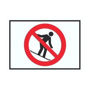 Snowboard fahren verboten Symbol Schild A1 (594x841mm)