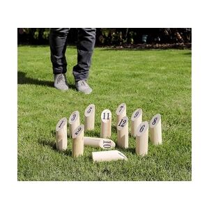 Haushalt International HI 66144 Finn Kubb Outdoor Spiel Geschicklichkeitsspiel aus Holz