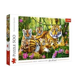 Puzzle Tiger Familie, 500 Teile