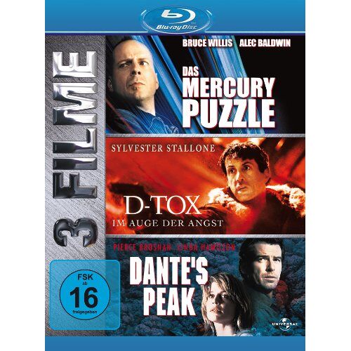 Sylvester Stallone - GEBRAUCHT Dante's Peak/Das Mercury Puzzle/D-TOX [Blu-ray] - Preis vom 18.04.2024 05:05:10 h