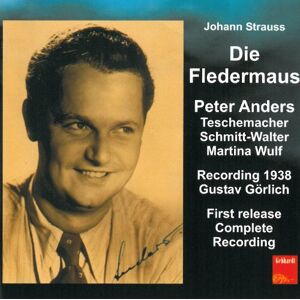 Peter Anders - GEBRAUCHT Die Fledermaus (1938, First Release, Complete Recording) - Preis vom 28.04.2024 04:54:08 h