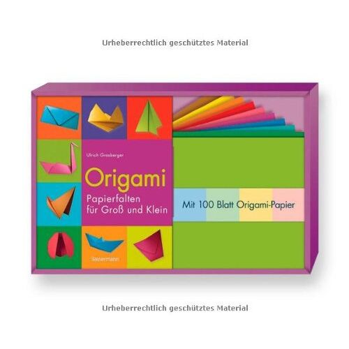 Ulrich Grasberger - GEBRAUCHT Origami-Set: Papierfalten für Groß und Klein. Buch und 100 Blatt Origami-Papier - Preis vom 30.01.2023 06:15:06 h