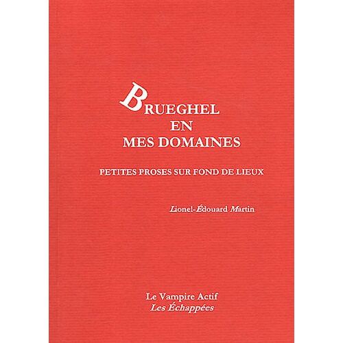 Lionel-Edouard Martin - GEBRAUCHT Brueghel en mes domaines : Petites proses sur fond de lieux - Preis vom 28.03.2024 06:04:05 h