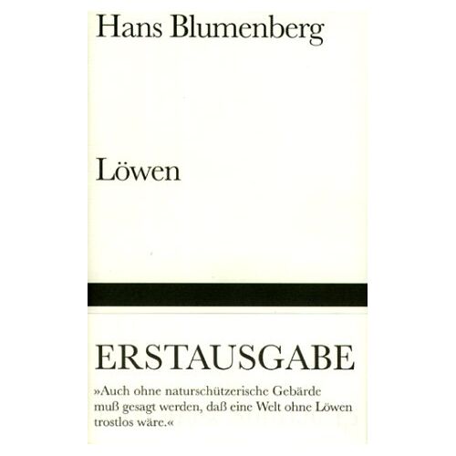 Hans Blumenberg – GEBRAUCHT Löwen – Preis vom 07.01.2024 05:53:54 h