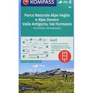 KOMPASS-Karten GmbH - GEBRAUCHT Parco Naturale Alpe Veglia e Alpe Devero, Valle Antigorio, Val Formazza, Val Divedro, Domodossola: 4in1 Wanderkarte 1:50000 mit Aktiv Guide und ... Skitouren. (KOMPASS-Wanderkarten, Band 89) - Preis vom 09.05.2024 04:53:29 