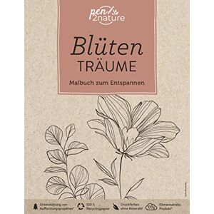 pen2nature - GEBRAUCHT Blütenträume • Malbuch zum Entspannen (für Erwachsene): pen2nature: 100% Recyclingpapier • klimaneutrale Produktion • unterstützt Aufforstungsprojekte - Preis vom 02.05.2024 04:56:15 h