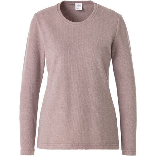 MODERNE HAUSFRAU Warmer Damen- Pullover, fein gerippt 2XL natur