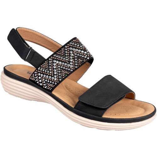 wonderwalk Klett-Stretchsandalette „Saskia“ 41 schwarz