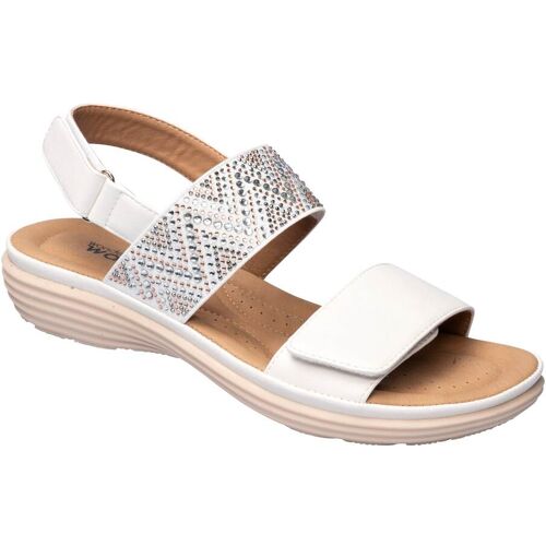 wonderwalk Klett-Stretchsandalette „Saskia“ 40 weiss