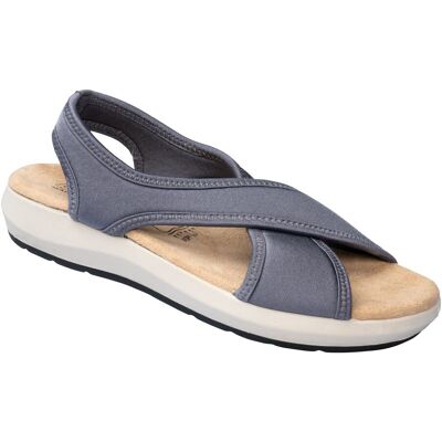MODERNE HAUSFRAU Stretch-Sandale "Pisa“ 38 grau MODERNE HAUSFRAU Stretch-Sandale "Pisa“ 38 grau