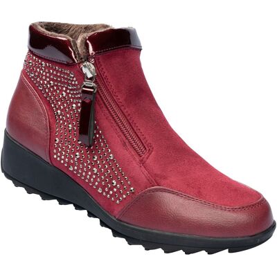 wonderwalk Stiefelette "Rita" mit Reißverschluss, gefüttert 37 rot wonderwalk Stiefelette "Rita" mit Reißverschluss, gefüttert 37 rot