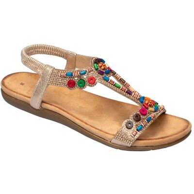 wonderwalk Stretch-Sandale „Anuk“ 37 gold wonderwalk Stretch-Sandale „Anuk“ 37 gold