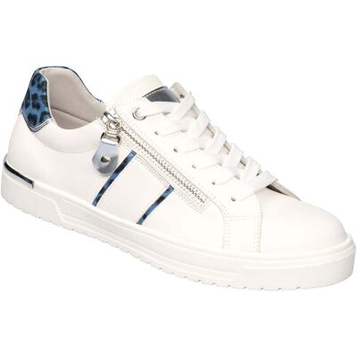 wonderwalk Leder-Komfortsneaker „Leonie“ 37 weiss blau wonderwalk Leder-Komfortsneaker „Leonie“ 37 weiss blau