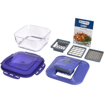 Gemüseschneider "Nicer Dicer Chef", 9-teilig lila transparent Gemüseschneider "Nicer Dicer Chef", 9-teilig lila transparent