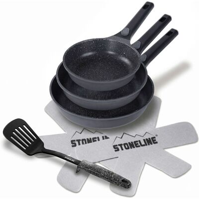 STONELINE® STONELINE SMART Pfannen-Set 6-teilig 20/24/28 ohne Deckel - Grau STONELINE® STONELINE SMART Pfannen-Set 6-teilig 20/24/28 ohne Deckel - Grau
