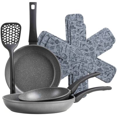 Maeser Pfannen Set, 7-tlg., Aluminium Leonis Maeser Pfannen Set, 7-tlg., Aluminium Leonis