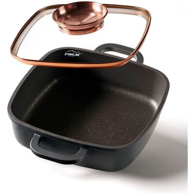 STONELINE® STONELINE Servierpfanne Eckig 20 cm Roségold mit Deckel STONELINE® STONELINE Servierpfanne Eckig 20 cm Roségold mit Deckel