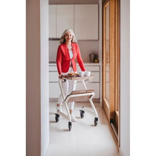 Saljol Tablett für Wohnraumrollator dunkelbraun