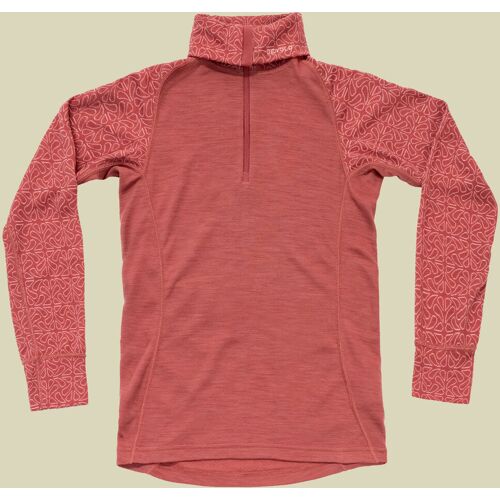 Devold Duo Active Merino 205 Zip Neck Woman rot L - marsala