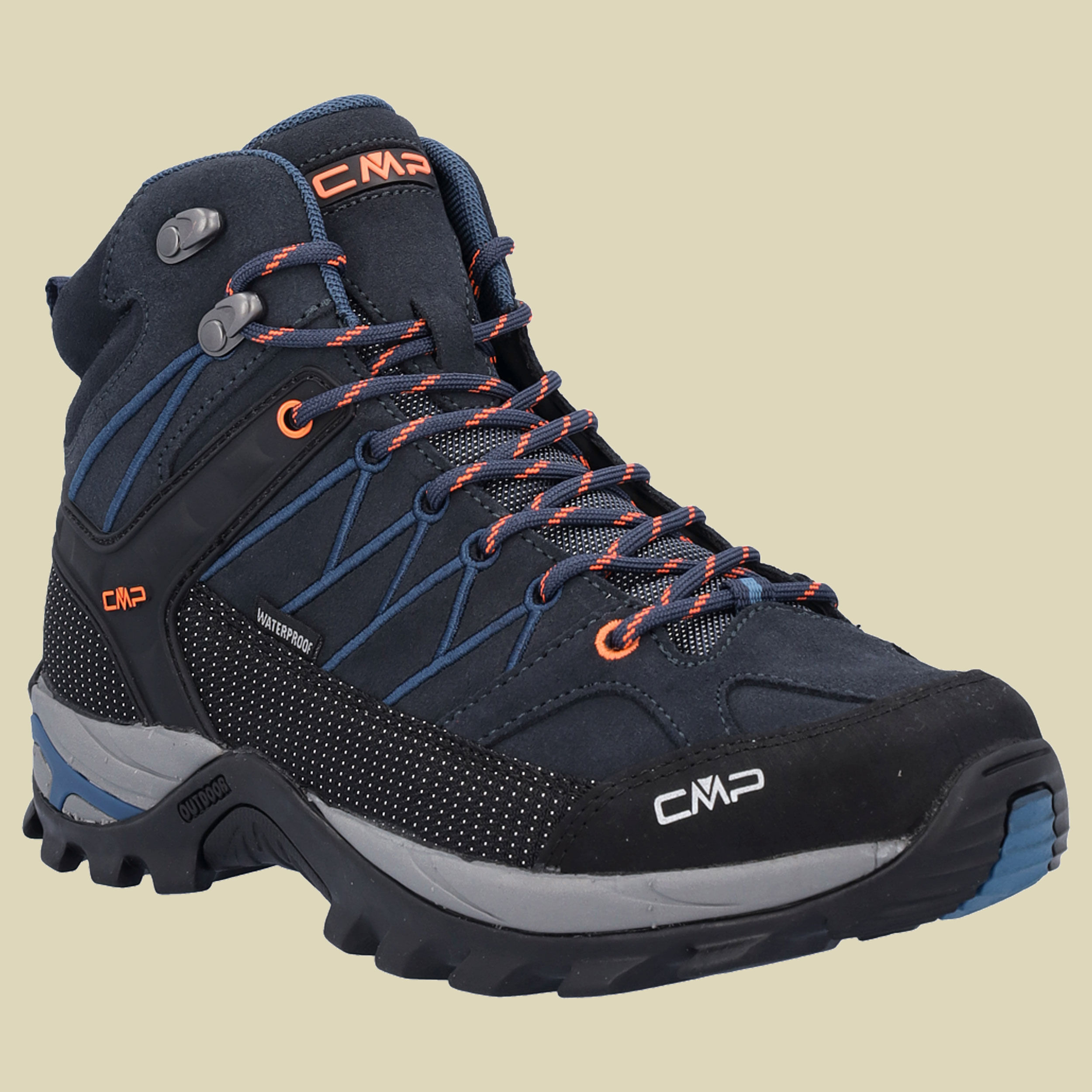 CMP Rigel Mid Trekking Shoes WP Men Größe 45 Farbe 27NM b.blue-flash orange