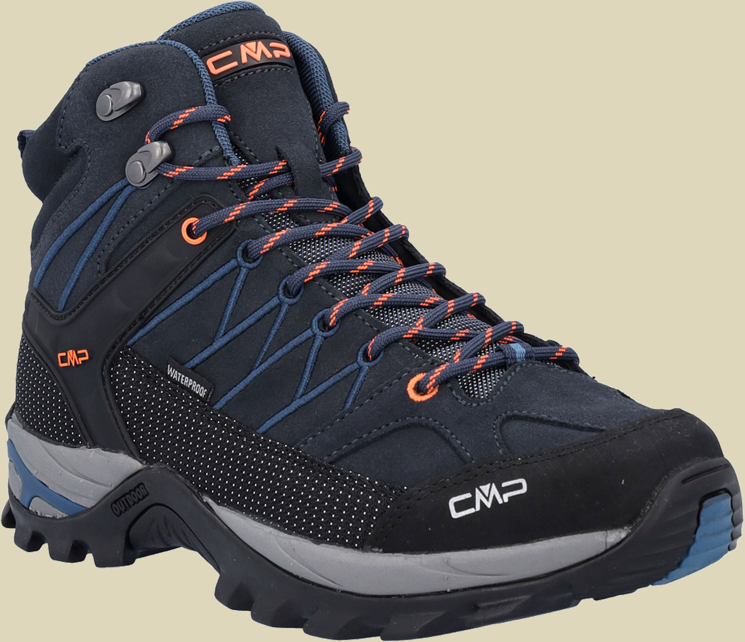 CMP Rigel Mid Trekking Shoes WP Men Größe 42 Farbe 27NM b.blue-flash orange