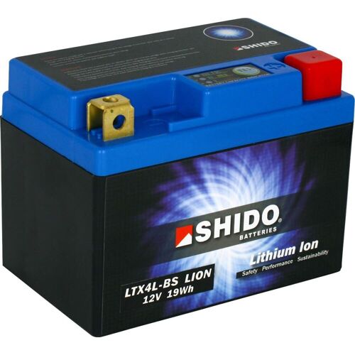 Shido Lithium Batterie LTX4L-BS, 12V, 1,6Ah (YTX4L-BS/YT4L-BS)