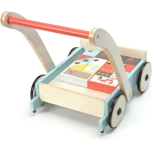 Kinder Lauflernwagen mit Klötzen Divit LK1 Holz Lauflernhilfe