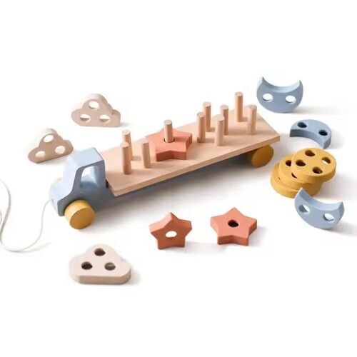 Kinder Holzform Sortierer Spielzeug Divit KS2 Montessori Sortierzug
