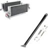 MOTO GUARD Set: Kühler Radiator kompatibel mit KTM EXC-F 4-Takt Modelle 08-16 Nomud 4-Takt Paar rechts und links + Seitenständer kompatibel mit KTM 500 / 450 / 350 / 250 EXC-F 17-20 Xdure Kick stand schwarz