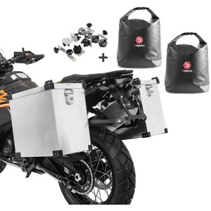 Alukoffer kompatibel mit BMW R 100 GS / PD Bagtecs Namib 2x40L + Innentaschen + Haltesatz