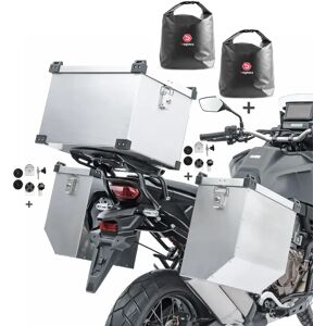 Bagtecs Set Alukoffer Atlas A8 2x36l passend für BMW R 100 GS / PD + Topcase 45l + Innentaschen