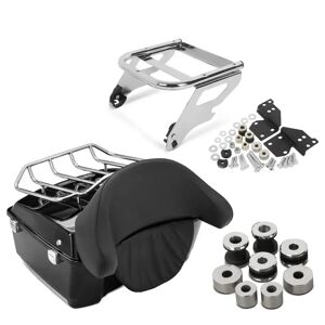 Set: Top Case King passend für Harley Davidson Road King Classic 98-08 mit Docking Rack Gepäck-Grill Craftride + Anbausatz Docking Hardware Kit passend für Harley Davidson Touring Modelle 1997-2008 Craftride